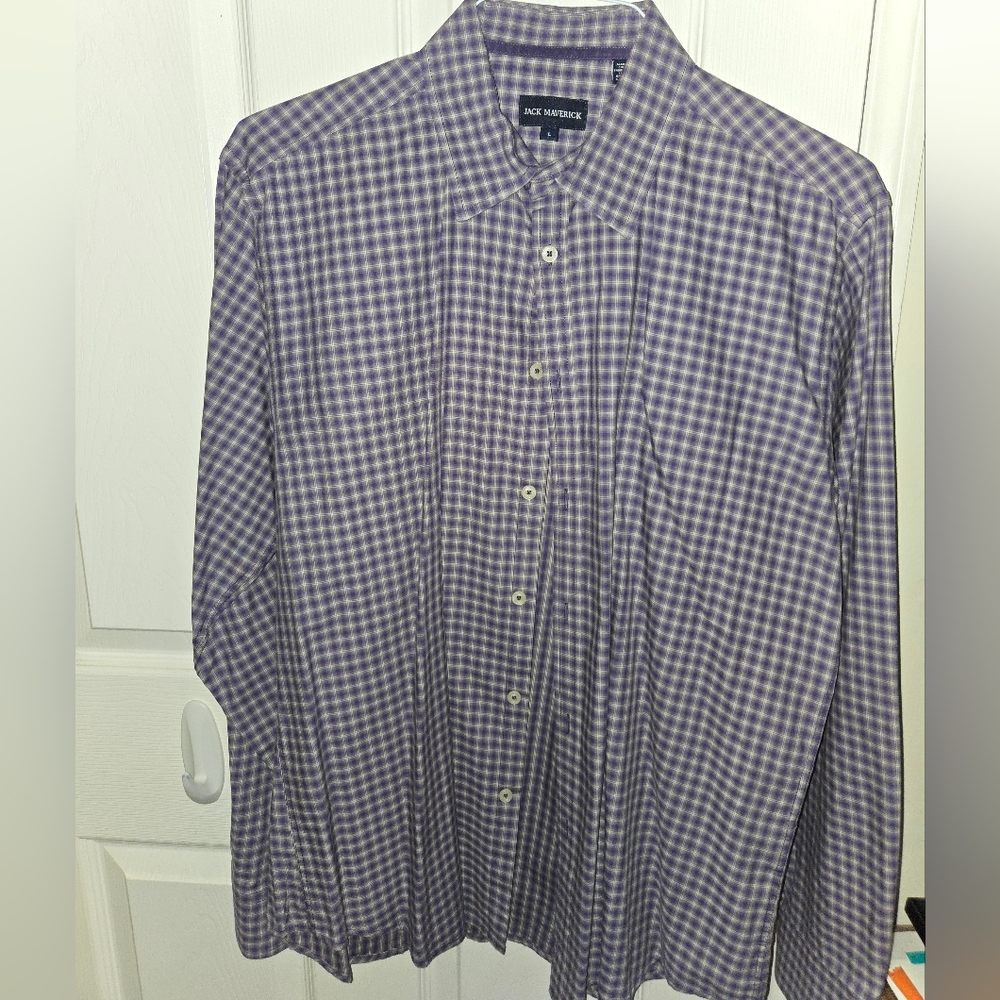 Jack Maverick Purple Checkered Button-Up Shirt